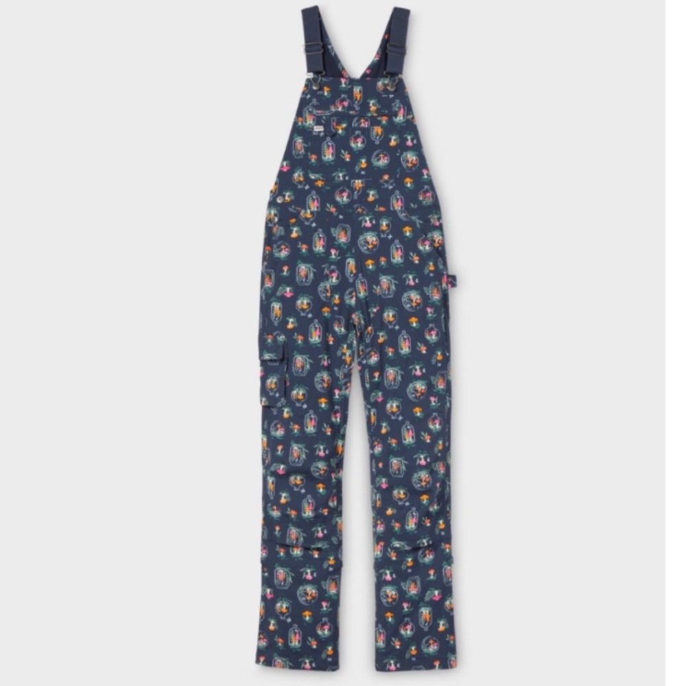 NWT Duluth Medium x31L Heirloom Gardening Lined Overalls Mushroom Terrarium Bibs - Picture 9 of 11